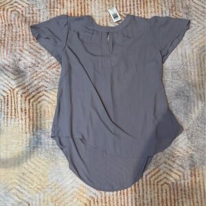 Torrid Slate Gray Flutter Sleeve Blouse